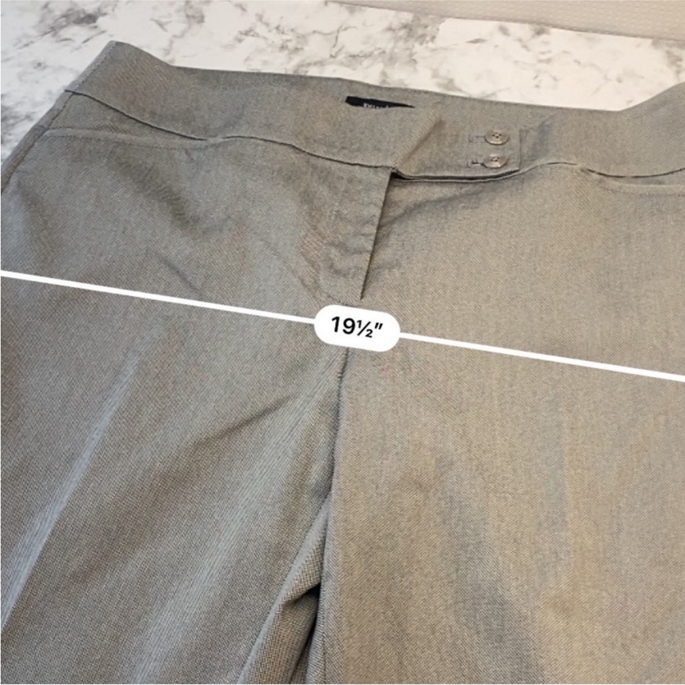 Like New White House Black Market Wide Leg Business Casual Slate Gray Slacks - Picture 8 of 11